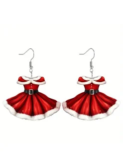 Outlet Retro Stage Acrylic Princess Dress Pendant Earrings