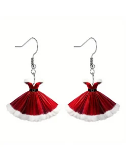 Outlet Retro Stage Acrylic Princess Dress Pendant Earrings