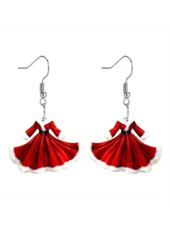 Outlet Retro Stage Acrylic Princess Dress Pendant Earrings