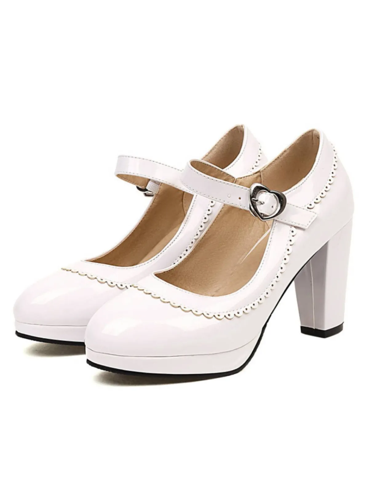 Discount Retro Stage Ankle Strap Chunky Heels Mary Jane Shoes