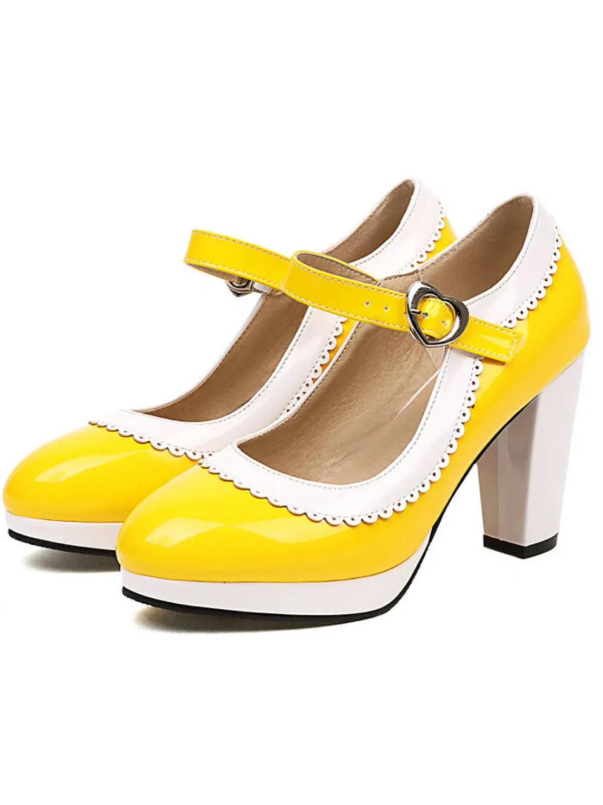 Discount Retro Stage Ankle Strap Chunky Heels Mary Jane Shoes