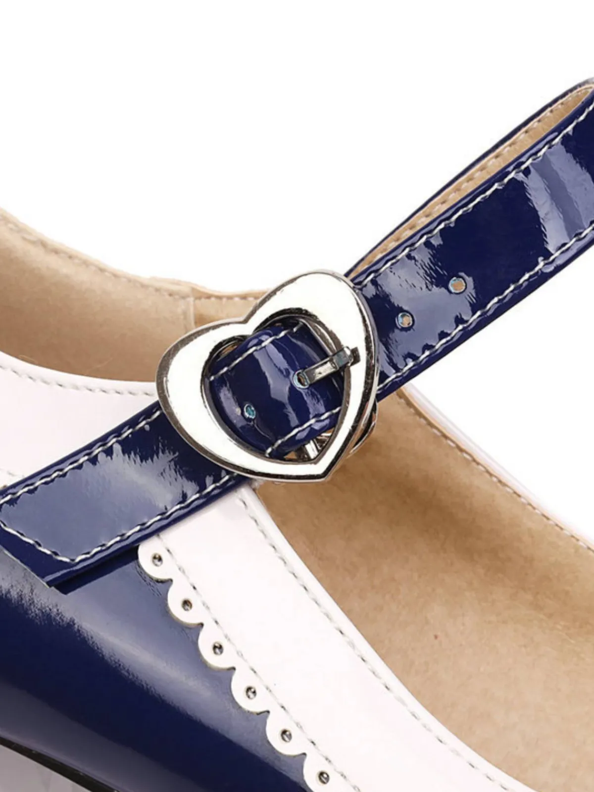 Discount Retro Stage Ankle Strap Chunky Heels Mary Jane Shoes