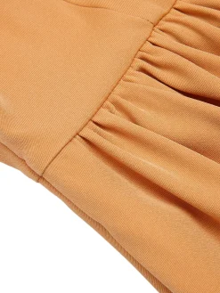 Outlet Retro Stage 1950s Bandeau Umbrella Dress Apricot Yellow