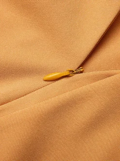 Outlet Retro Stage 1950s Bandeau Umbrella Dress Apricot Yellow