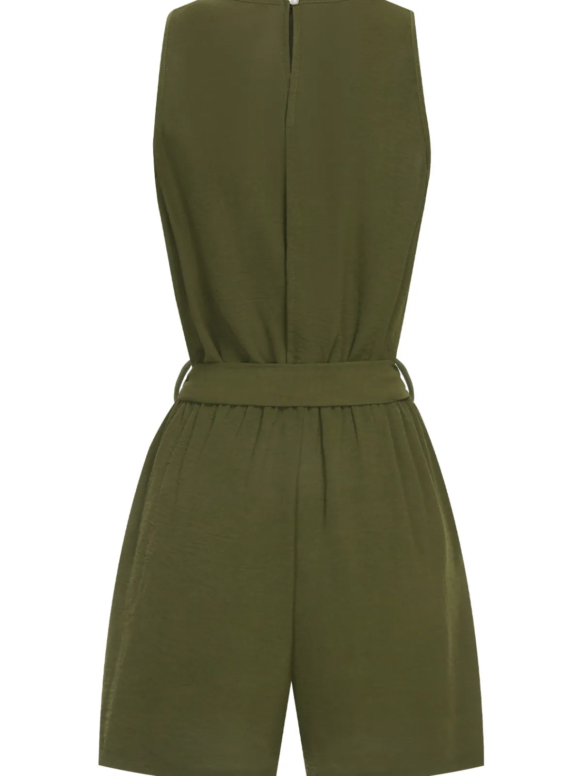 Hot Retro Stage 1950s Lace V-Neck Patchwork Romper Army Green