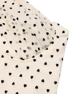 Clearance Retro Stage 1950s Heart Dots Halter Jumpsuit Beige & Black