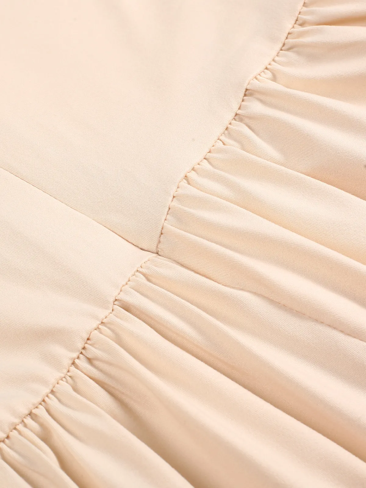 Clearance Retro Stage 1940s Solid High Neck Jumpsuit Beige