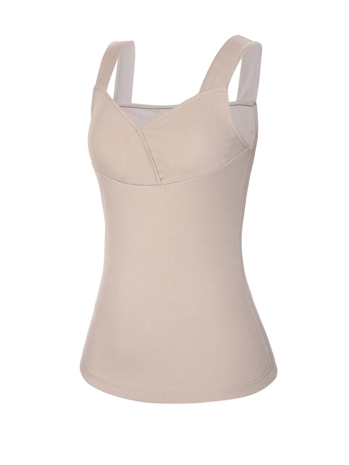 Sale Retro Stage 1940s Solid Sweetheart Knitted Top Beige