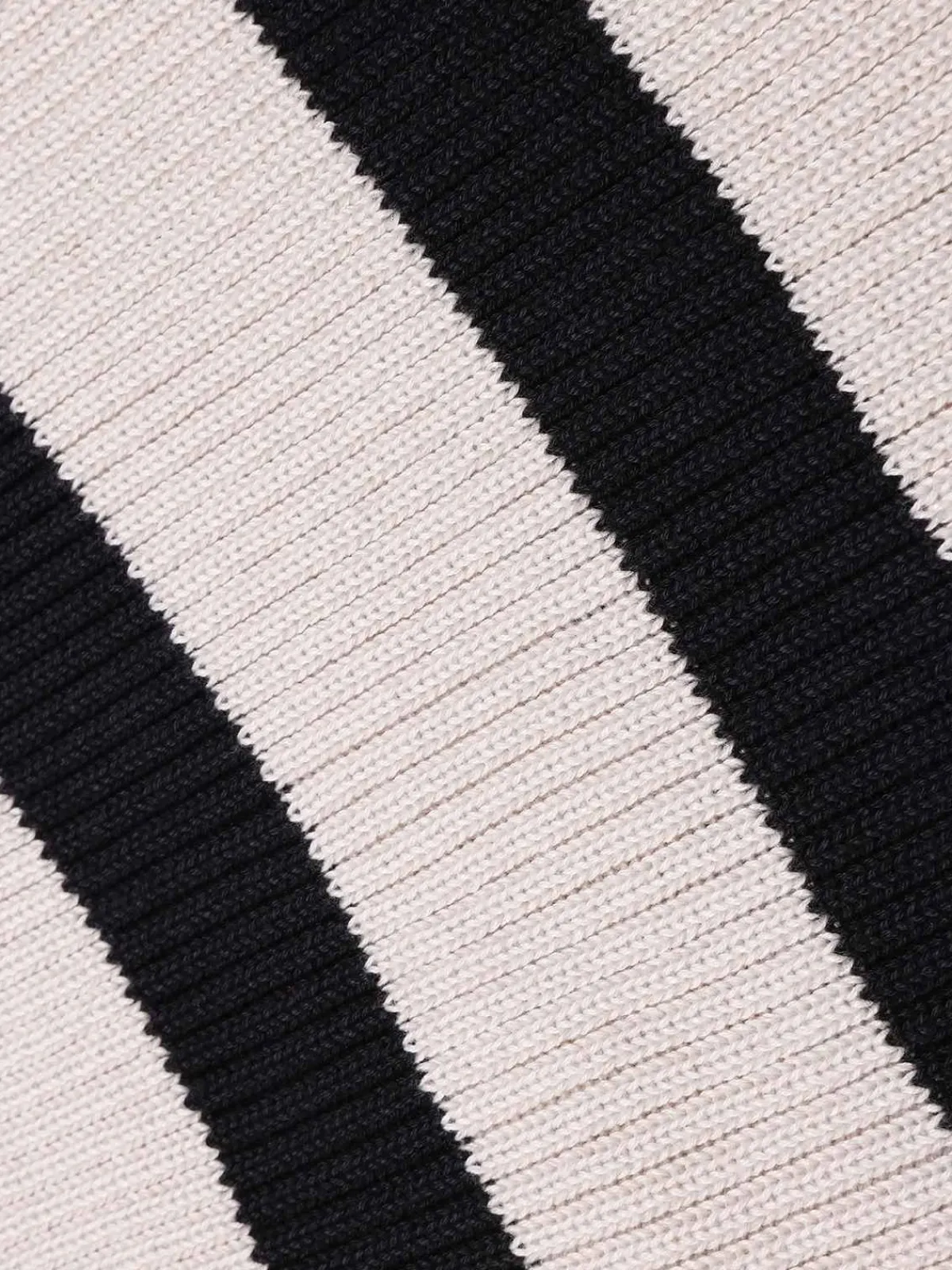 Best Retro Stage 1960s Stripe Knit Bodycon Dress Beige