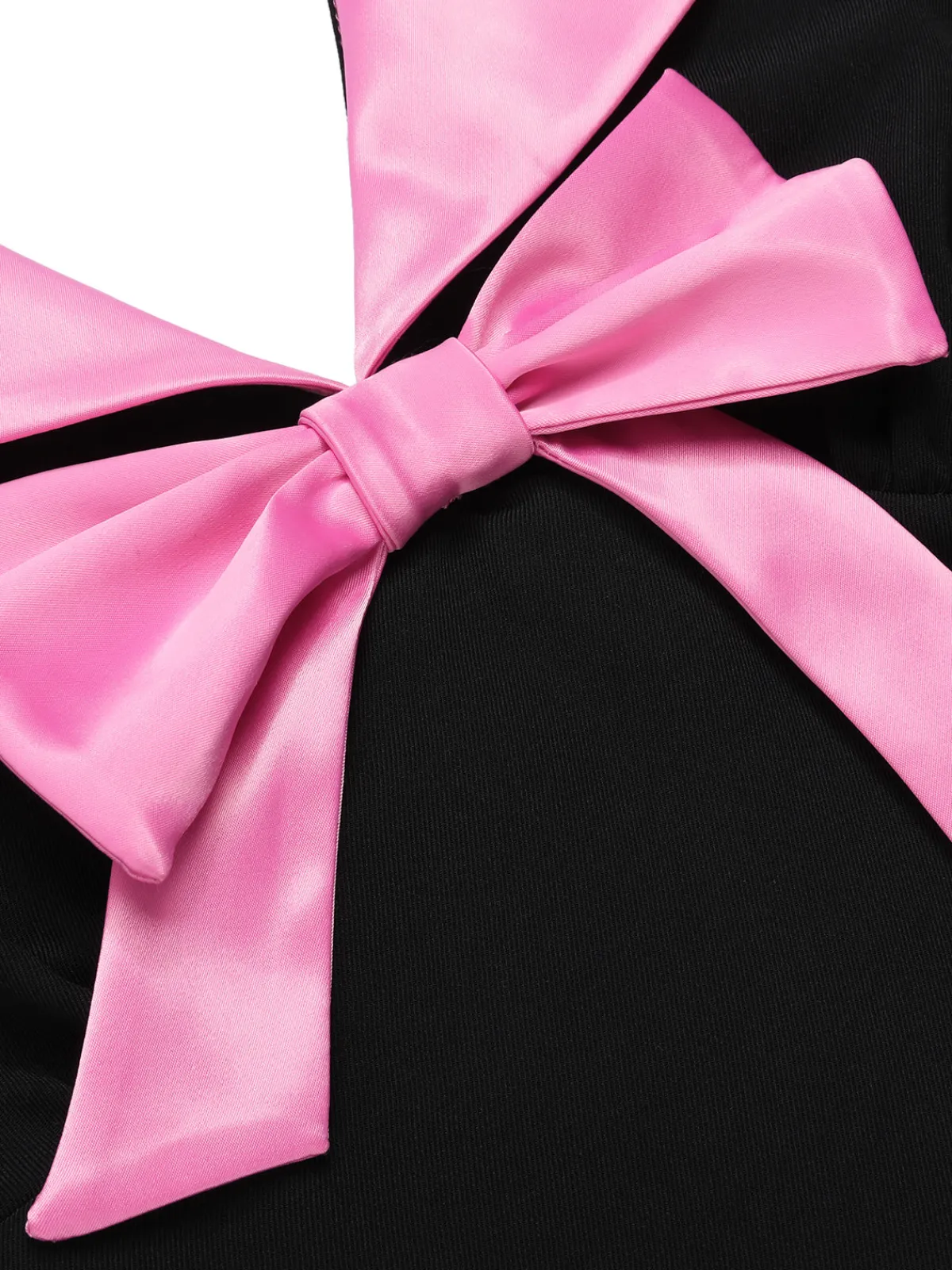Sale Retro Stage & Pink 1930s Bow Lapel Jumpsuit Black