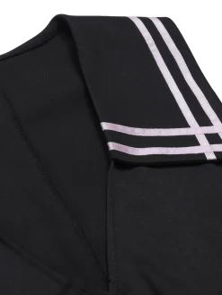 Best Retro Stage & Pink 1950s Solid Tie Lapel Romper Black
