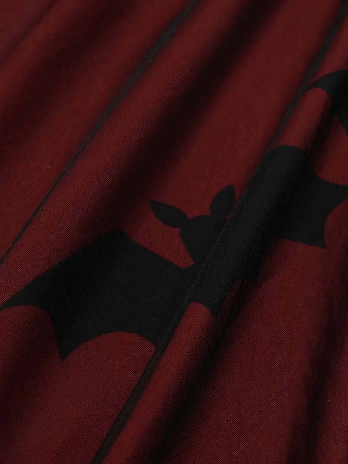 Best Retro Stage & Red 1950s Bat Mesh Dress Black