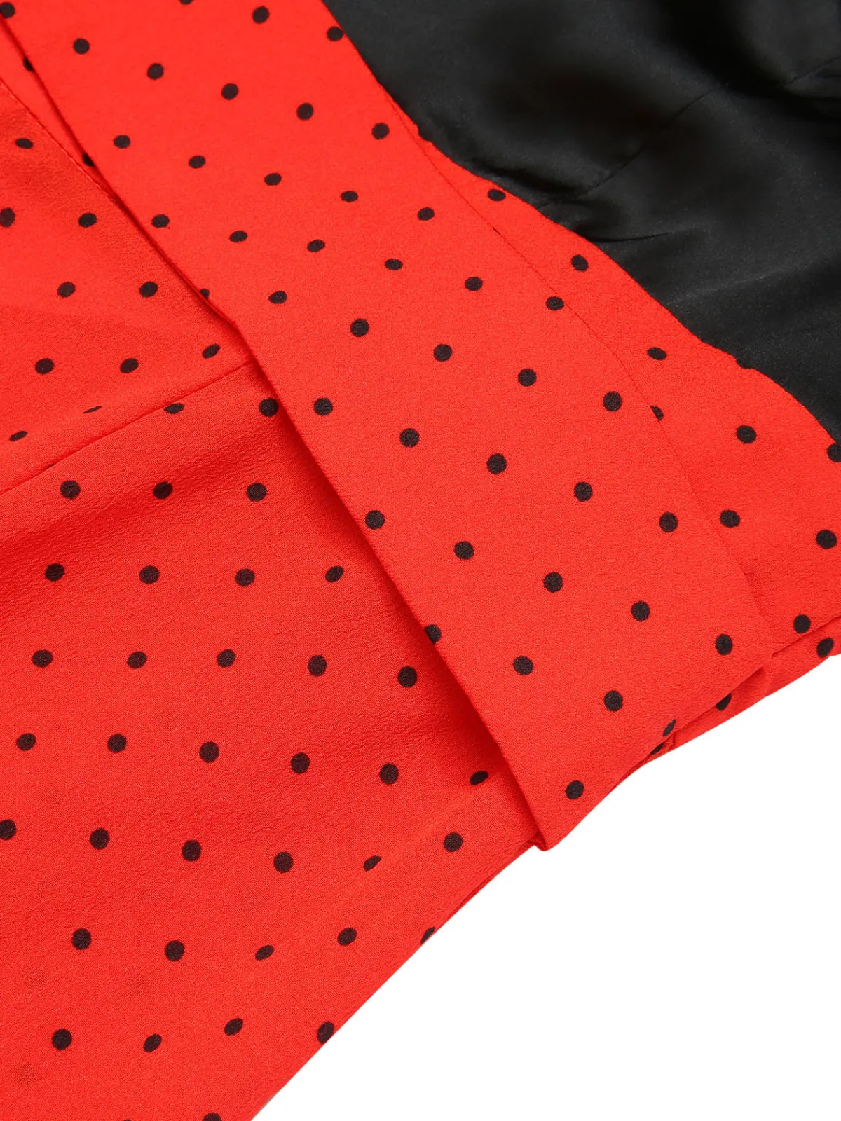 Hot Retro Stage 1930s Polka Dot Patchwork Jumpsuit Black & Red