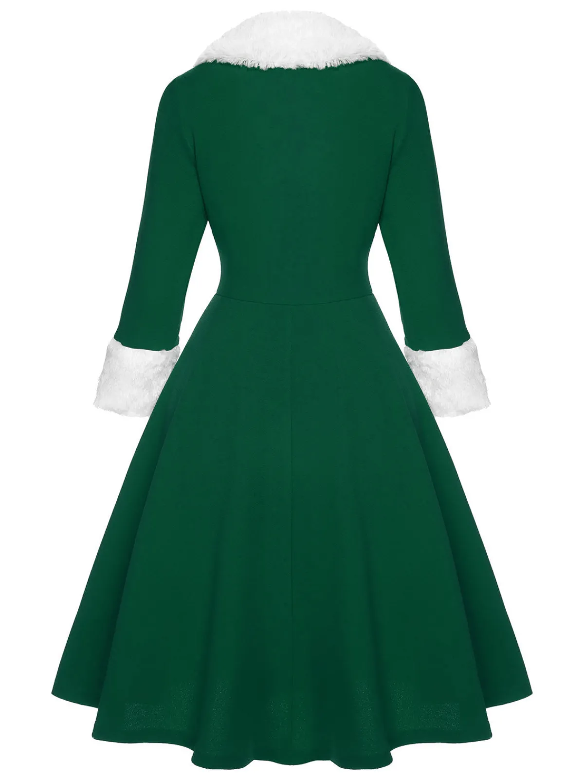 Outlet Retro Stage Black & White 1950s Christmas Lapel Dress