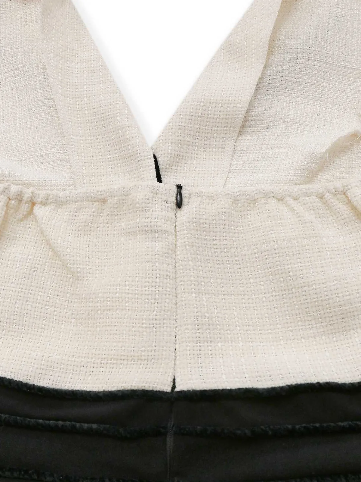 Fashion Retro Stage & White 1930s Contrast Notched Collar Jumpsuit Black