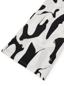 Outlet Retro Stage 1940s Cow Skin Halter Jumpsuit Black & White
