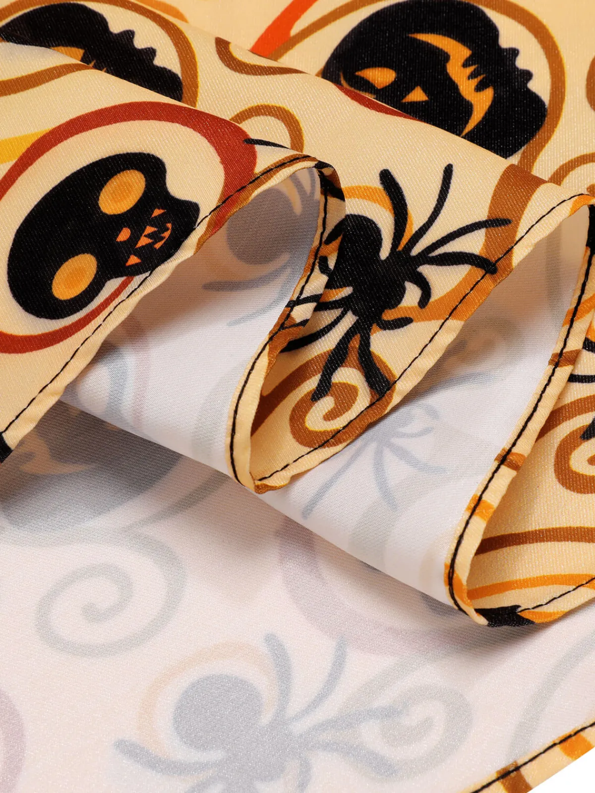 Clearance Retro Stage 1950s Pumpkin Bat Spider Dress Black & Yellow