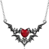 Best Retro Stage Black Halloween Bat Rhinestone Necklace