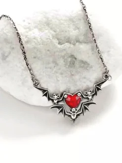 Best Retro Stage Black Halloween Bat Rhinestone Necklace