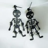 Sale Retro Stage Black Halloween Skeleton Dangle Earrings