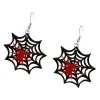 Discount Retro Stage Black Halloween Spider Web Earrings