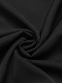 Discount Retro Stage 1930s Asymmetric Pleated Fishtail Skirt Black