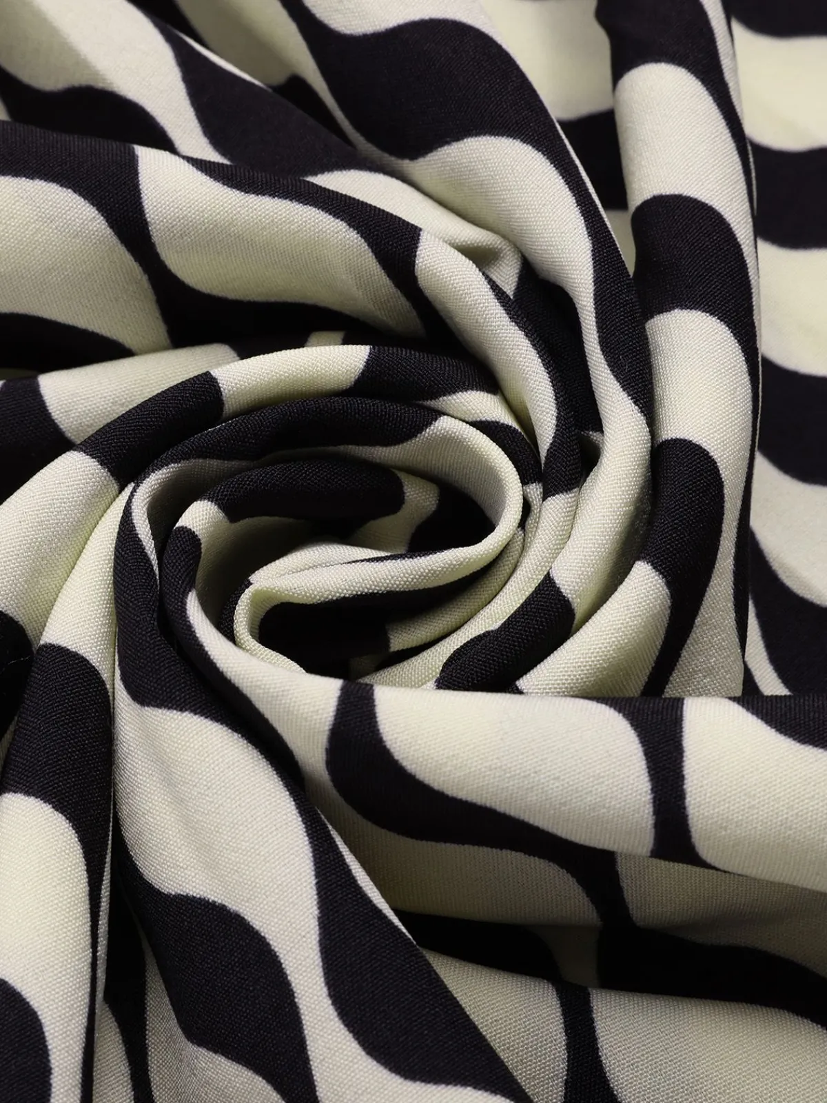 New Retro Stage 1940s Balloon Sleeve Pleated Chevron Dress Black