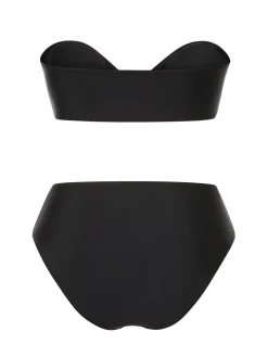 Outlet Retro Stage 1950s Bandeau Starfish Bikini Set Black
