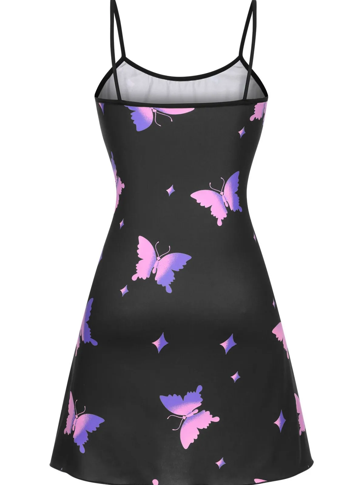 Best Retro Stage 1950s Butterfly Suspender Sleepwear Black