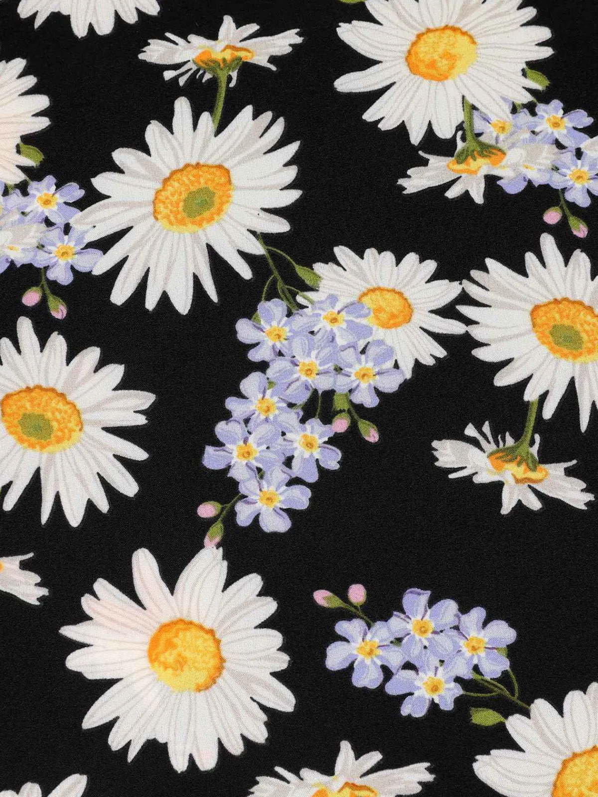 Clearance Retro Stage 1940s Cap Sleeve Daisy Dress Black
