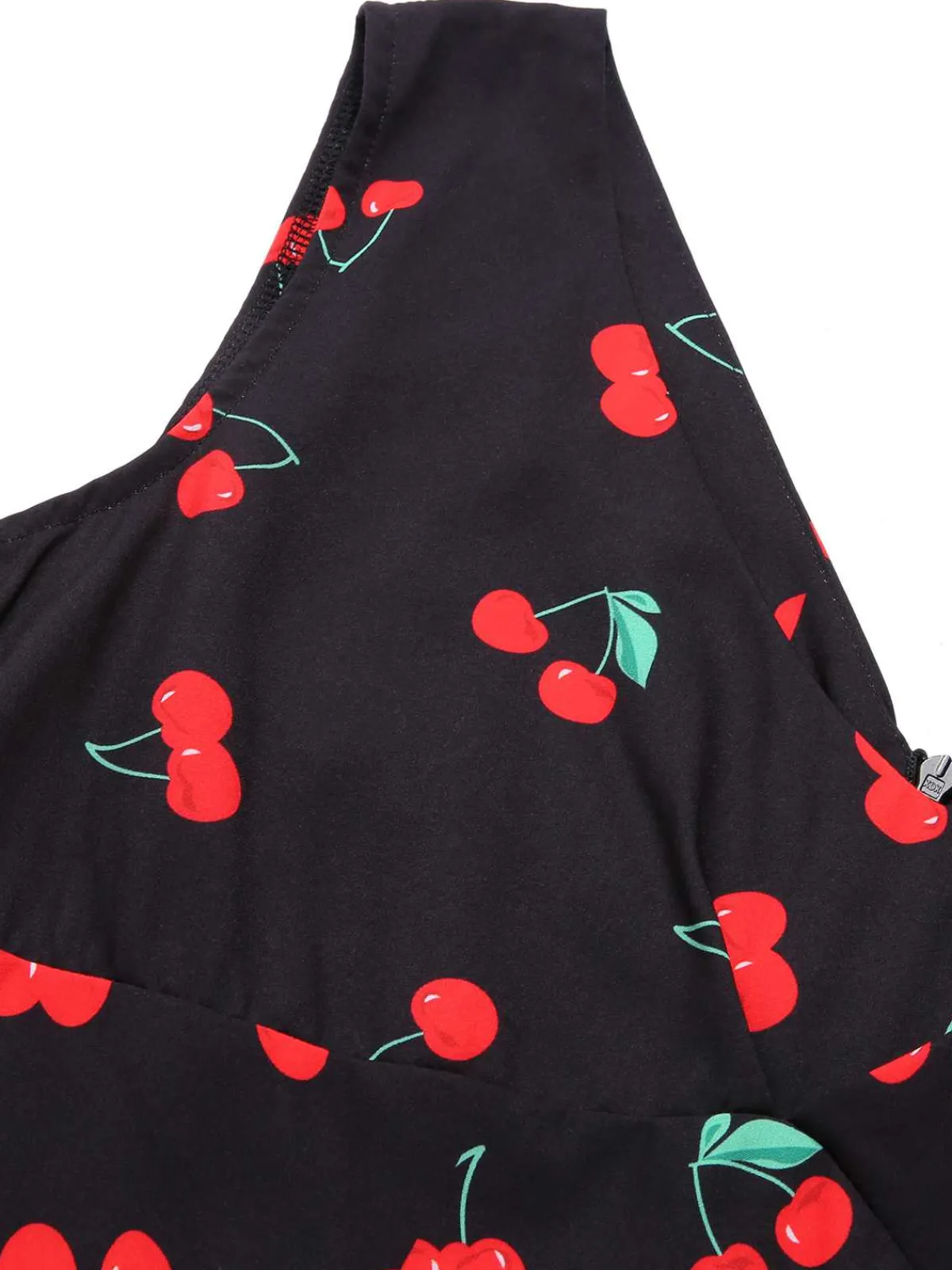 Best Retro Stage 1950s Cherry Sleeveless Dress Black