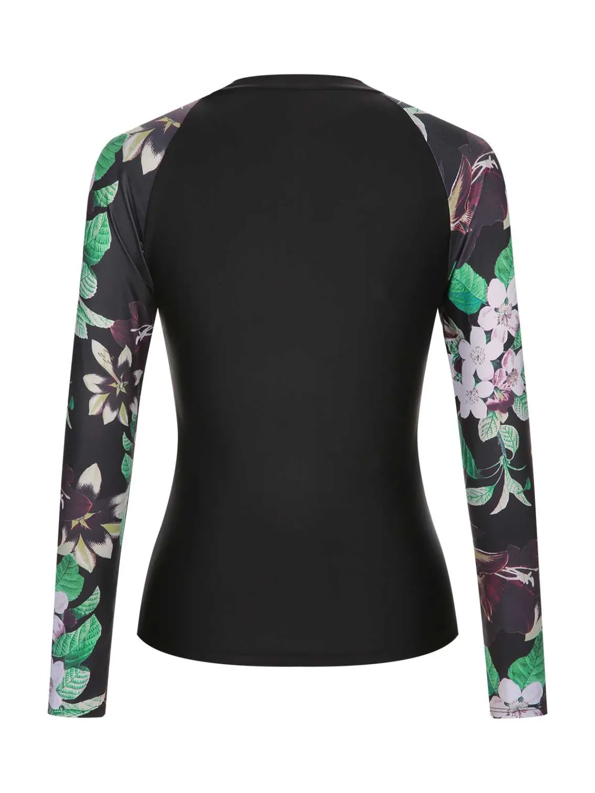 Online Retro Stage 1960s Floral Swimsuit Set Black
