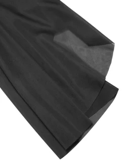 Outlet Retro Stage 1930s Halloween Patchwork Sheer Coat Black