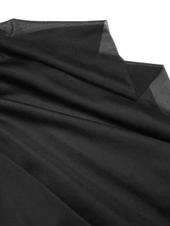 Outlet Retro Stage 1930s Halloween Patchwork Sheer Coat Black