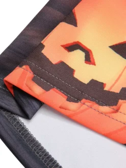 Online Retro Stage 1950s Halloween Pumpkin Swing Dress Black