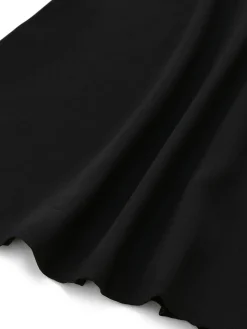 Hot Retro Stage 1960s Lace Collar Puff Sleeve Dress Black