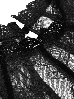 New Retro Stage 1960s Lace Sleeveless Bodycon Dress Black