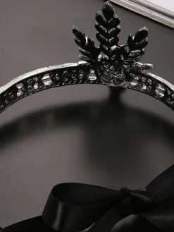 Hot Retro Stage Black 1920s Leaf Flapper Headband