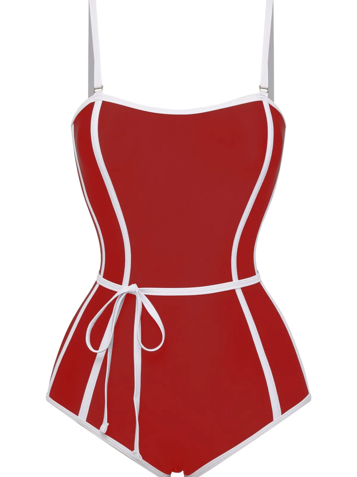 Online Retro Stage Black 1960s Lined Sling One-Piece Swimsuit
