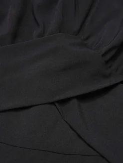 Fashion Retro Stage 1950s Off Shoulder Ruffle Sleeves Romper Black