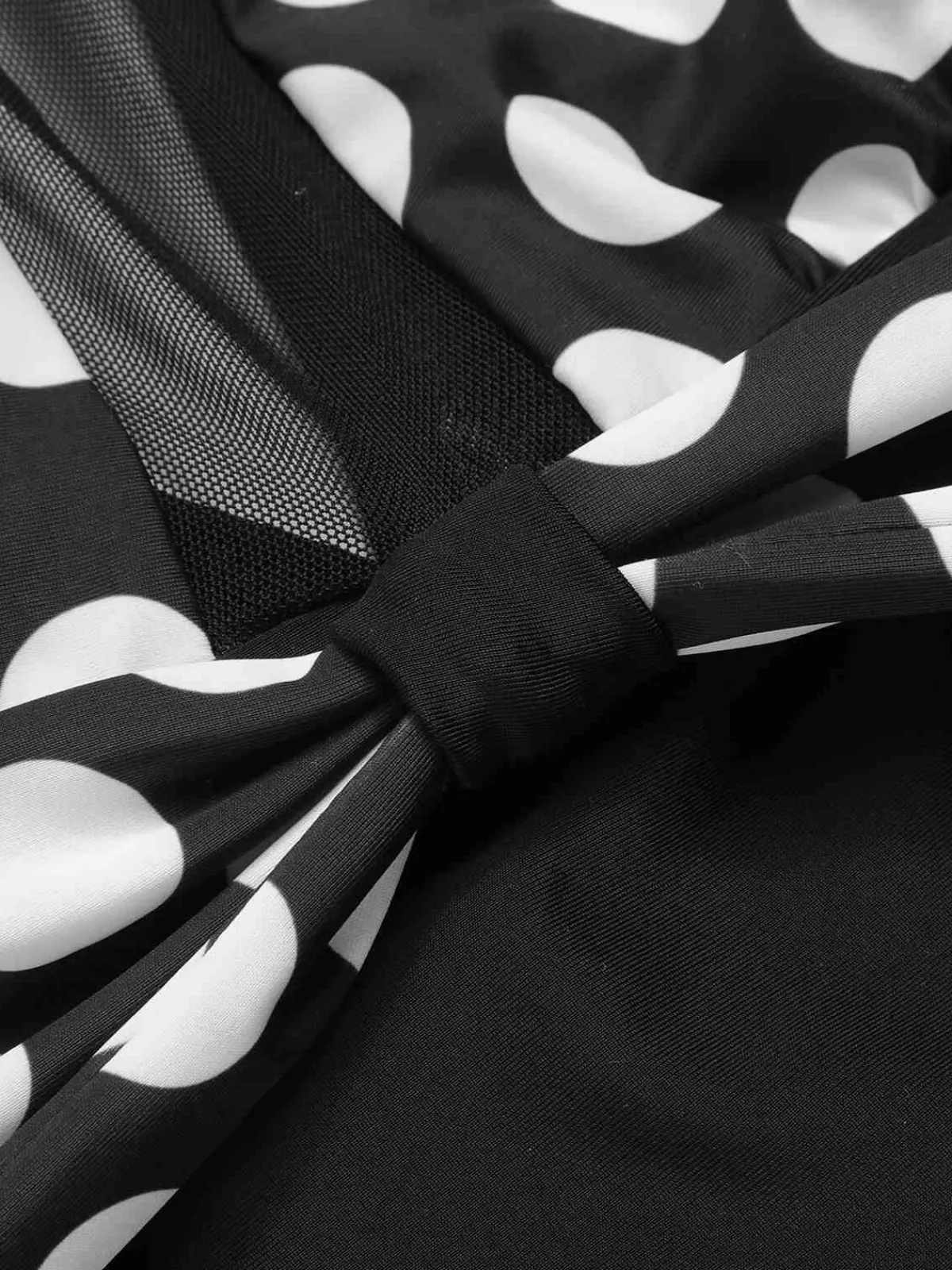 New Retro Stage 1950s Polka Dot Swimsuit Black