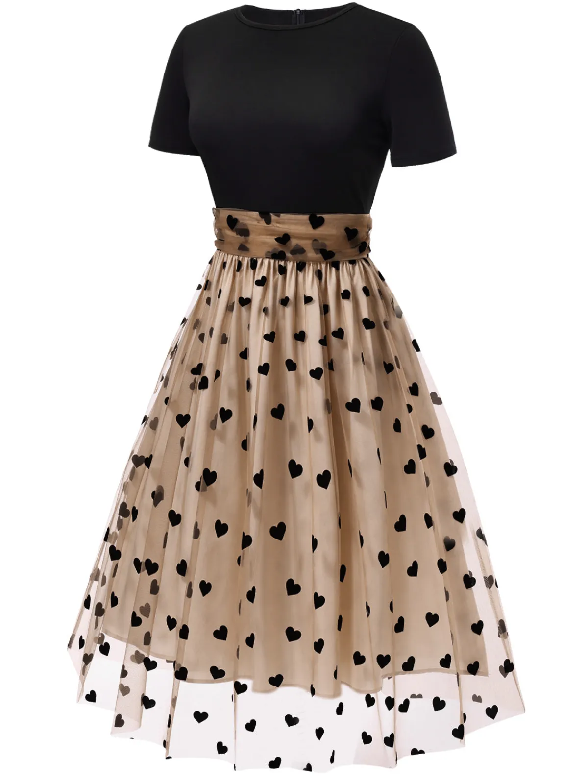 Sale Retro Stage Black 1950s Polka Dot Swing Vintage Dress