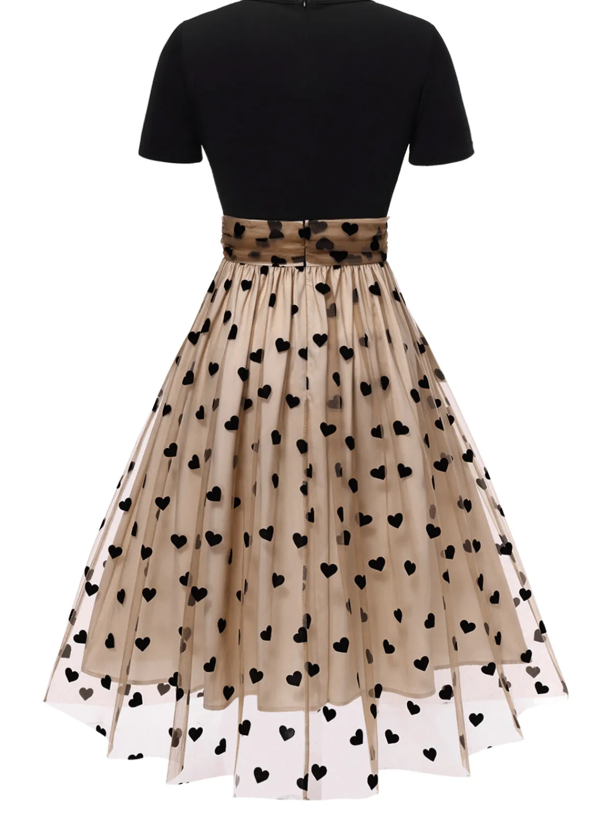 Sale Retro Stage Black 1950s Polka Dot Swing Vintage Dress