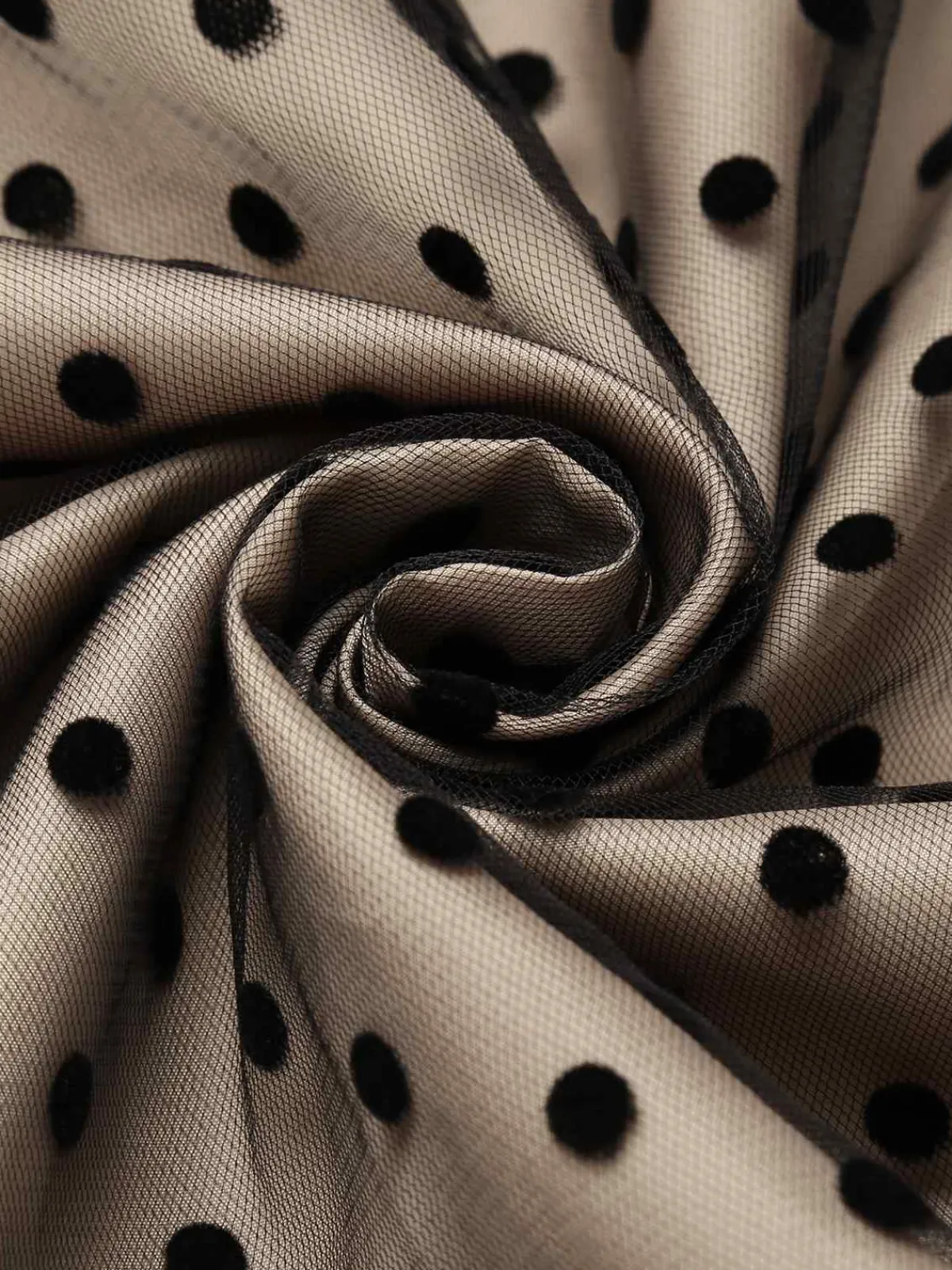 Sale Retro Stage Black 1950s Polka Dot Swing Vintage Dress