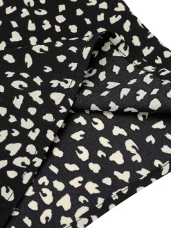 Best Retro Stage 1950s Printed V-Neck Belted Romper Black