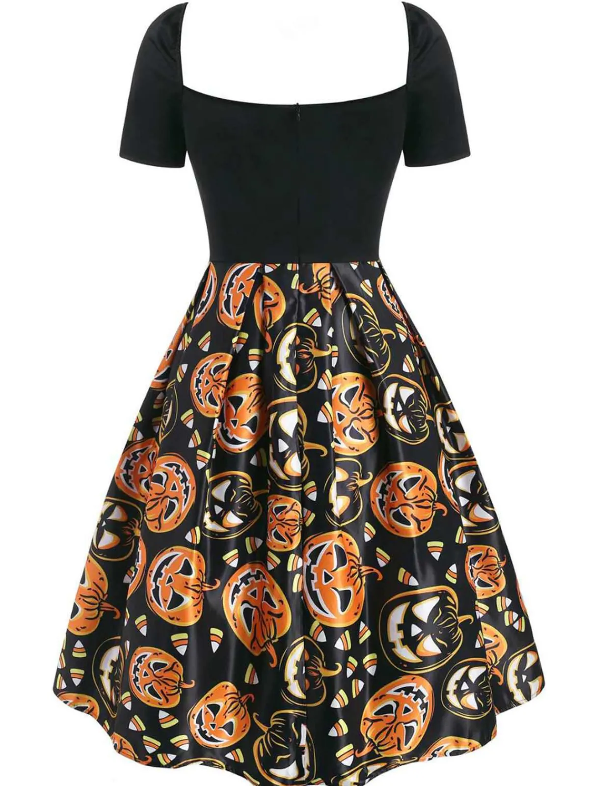 Clearance Retro Stage 1950s Pumpkin Costume Dress Black