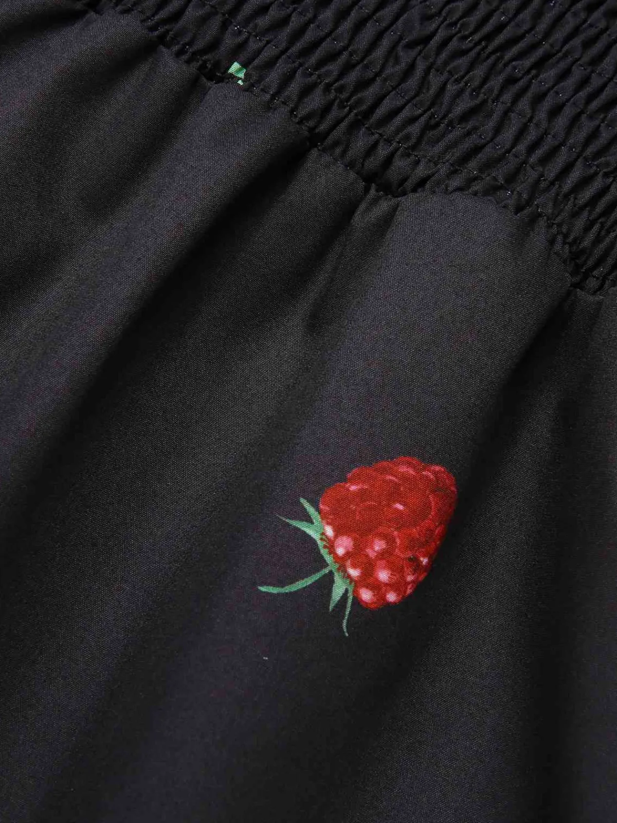 Outlet Retro Stage 1950s Raspberry Puff Sleeves Romper Black