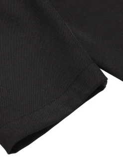 Discount Retro Stage 1960s Solid Boat Neck Wrap Dress Black