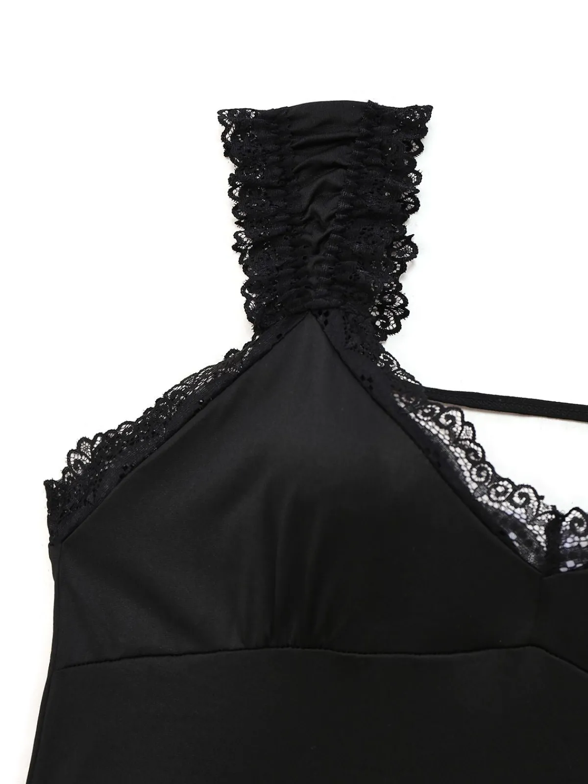 Best Retro Stage 1950s Solid Butterfly Backless Nightdress Black