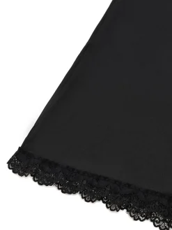 Best Retro Stage 1950s Solid Butterfly Backless Nightdress Black